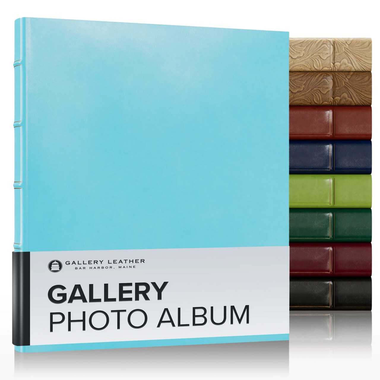 Gallery Leather Photo Album 4x6-3 Ring Binder Photo Album, 60 Pages for 120 Photos, Fillable, Can Fit 8x10 and 5x7 Photos, Handcrafted - 11.75 x 10.5 "